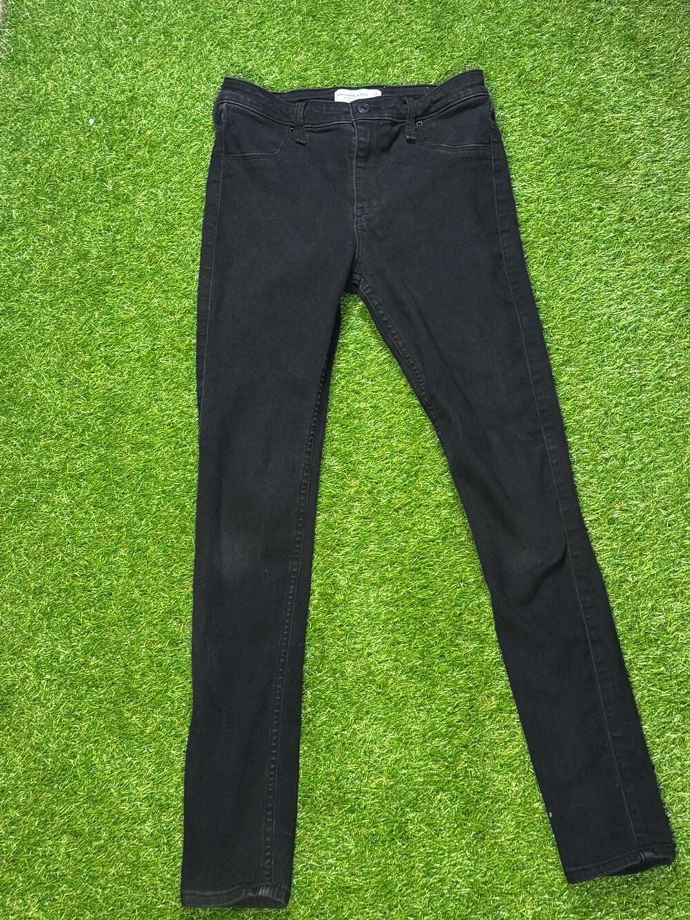 Abercrombie & Fitch The Jean Legging High Rise Black Jeans Size 27